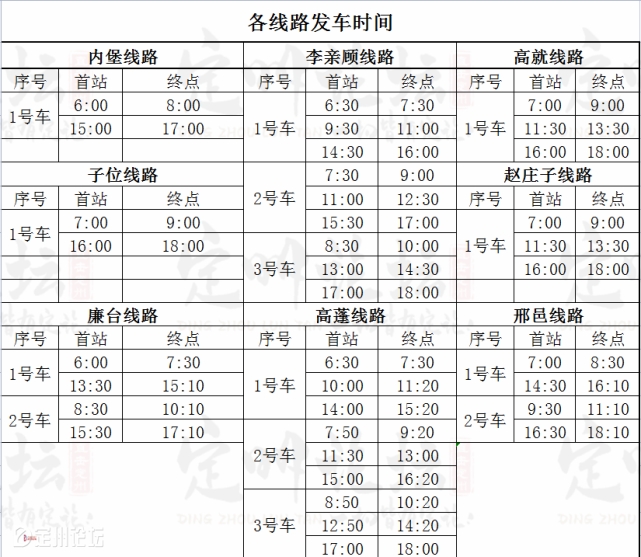 定州汽車站,城鄉公交發車時間有變!