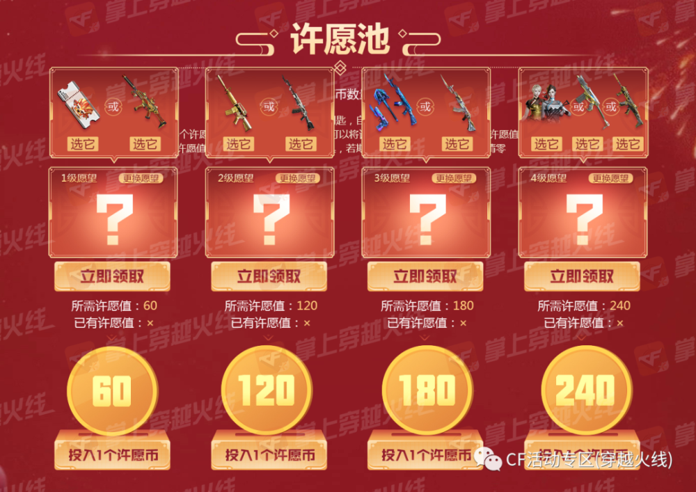 cf2月新春许愿活动爆料