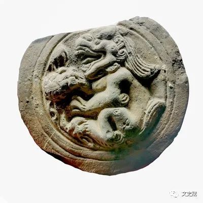 山西雁北出土元太狮少狮纹瓦当山西雁北出土辽早期虎纹瓦当同上北朝