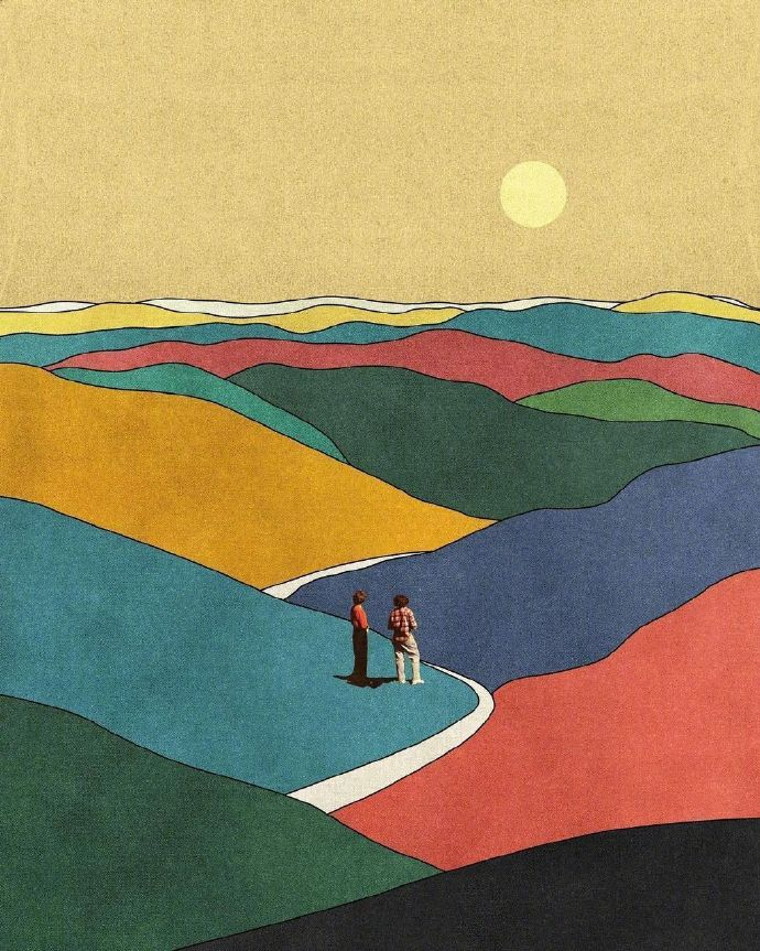 色块风景拼贴作者艺术家jessestone