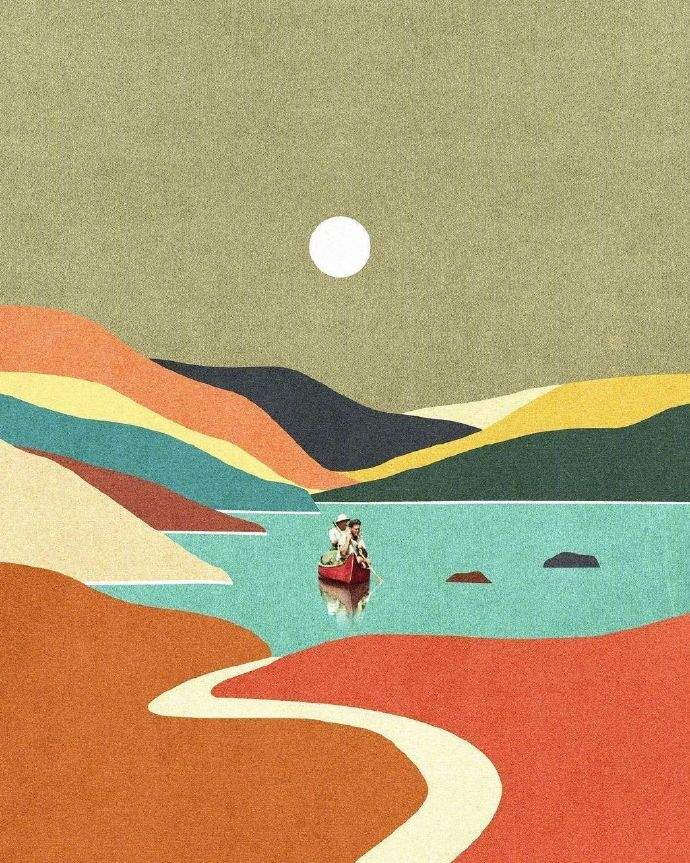 色块风景拼贴作者艺术家jessestone