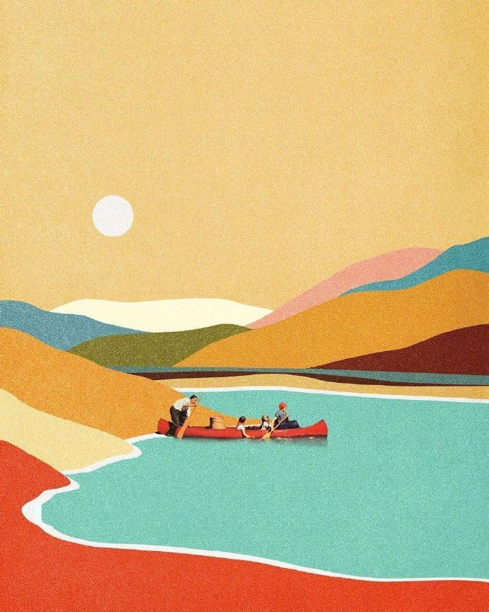 色块风景拼贴作者艺术家jessestone