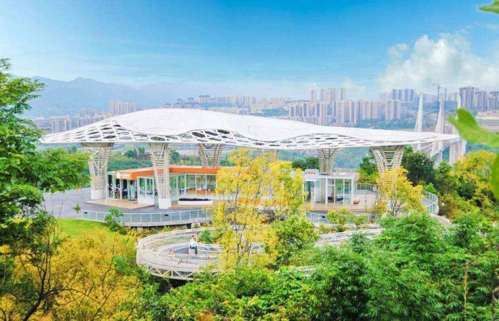 轨道直达重庆这个公园生态与科技融合拍照超出片