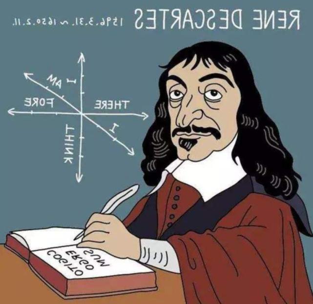 数学家笛卡尔简笔画图片