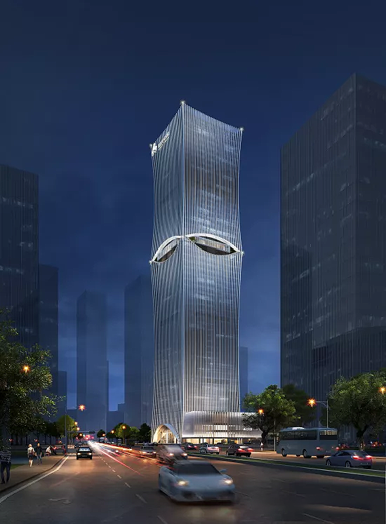 时代中国南沙总部大楼具有独特外观的超高层地标