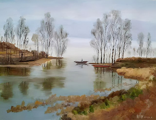 画不尽的山水情缘—女画家郭华油画水韵作品