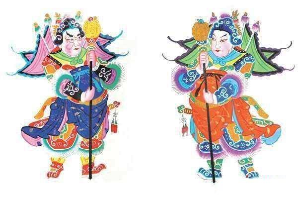 最早的门神上古黄帝手下的大将神荼和郁垒