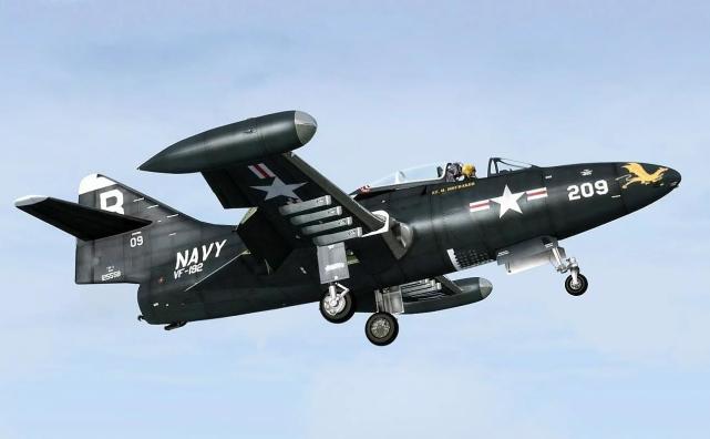 f9f黑豹战机出自格鲁曼公司美军广泛运用于朝鲜战争
