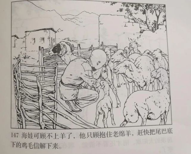 鸡毛信简笔连环画图片