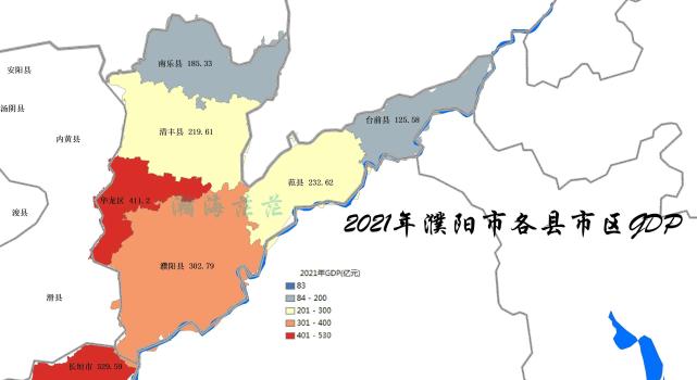 2021年濮陽市各縣區gdp華龍區總量增速雙第一