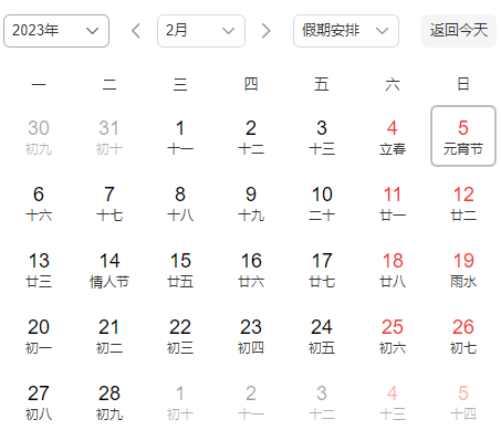 2023年元宵节是六九第一天.