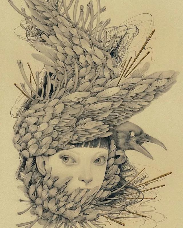 她仅用一支铅笔,玩转精微素描,超细腻作品吸粉无数|素描|画画|手绘