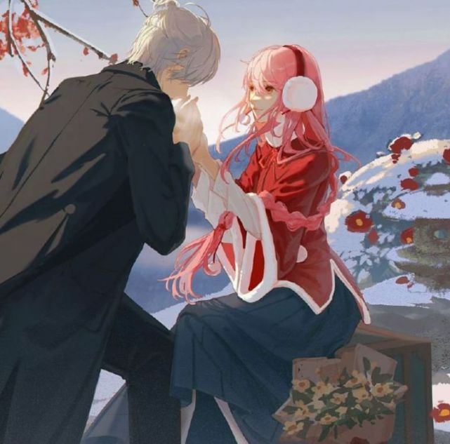 动漫头像情侣头像浪漫约会