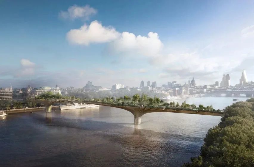 由托马斯·赫斯维克为伦敦设计的花园桥已成为最近一个远近闻名的重大