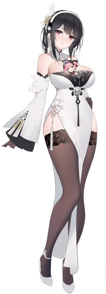 碧蓝航线sr镇海人设图公开 持有全港区最强的一线天型贴身服饰