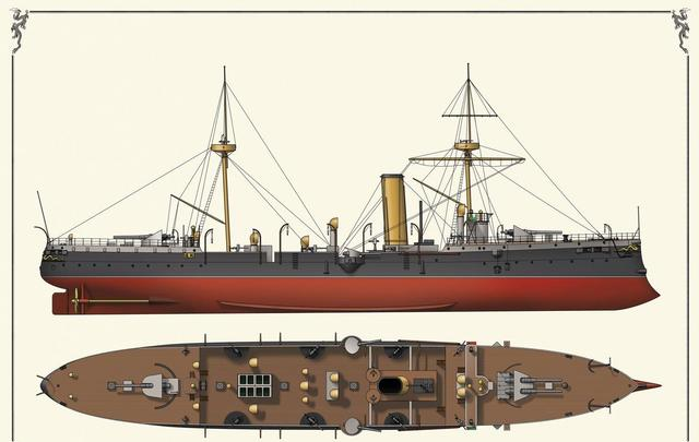 经远级装甲巡洋舰经远作为德国早期的装甲巡洋舰产品,其最大的