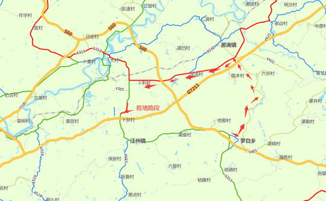 路线一:罗白收费站路口罗白乡x049线六京村y403线工业大道g359线崇左