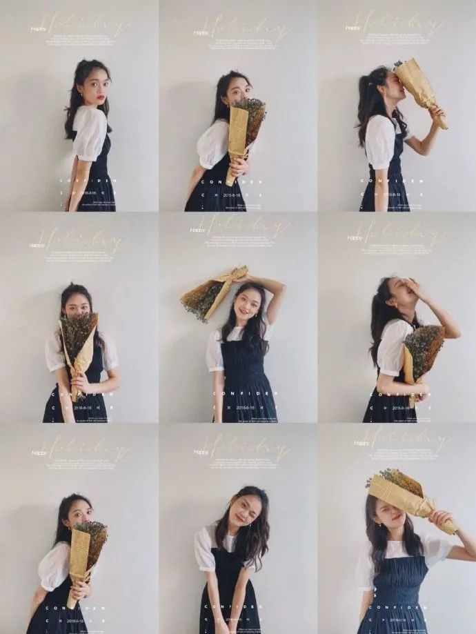 拍照姿势一面白墙就能拍美照附拍照pose
