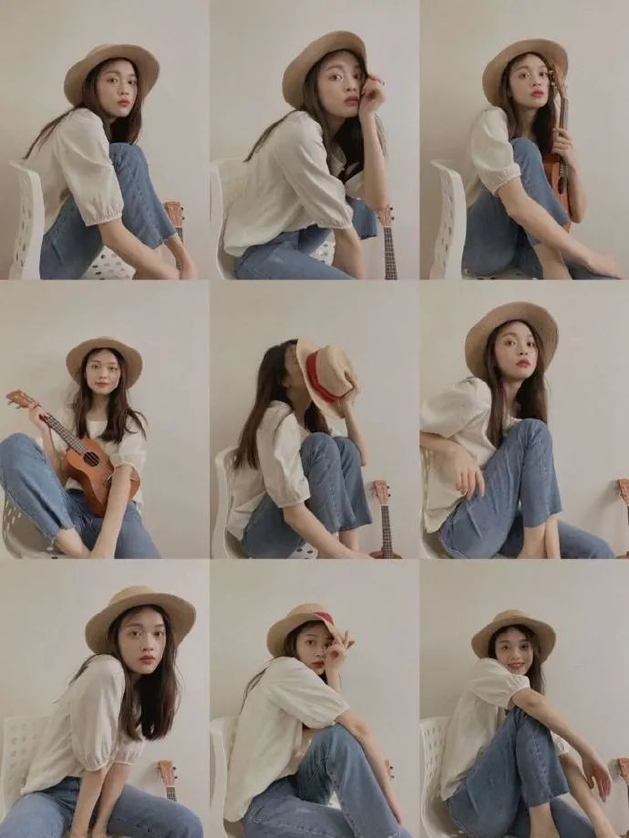 拍照姿势一面白墙就能拍美照附拍照pose