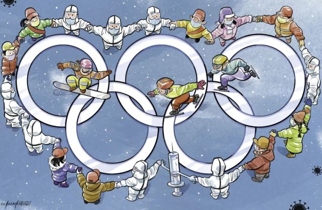 冰雪奥运会漫画图片图片