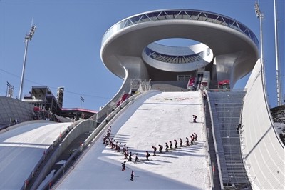 张家口滑雪跳台图片