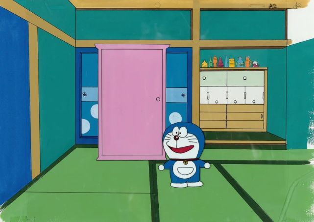 水彩纸本(背景为手绘)约1979-1983年作藤子·f·不二雄 《哆啦a梦与