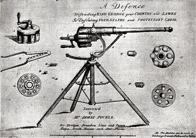 300年前的速射武器,英国帕克尔转膛枪