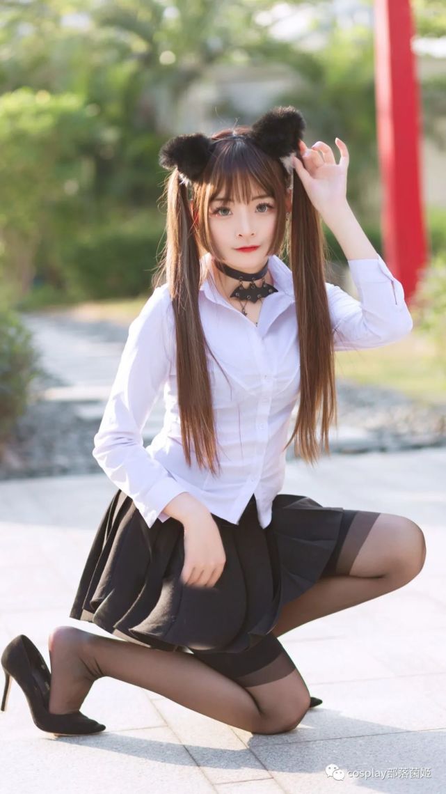 jk少女长马尾的兽耳小可爱