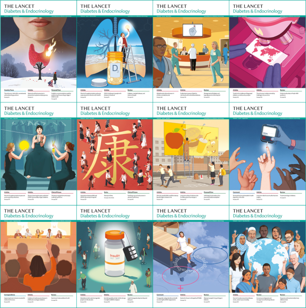 柳叶刀系列期刊2021年封面集合大赏