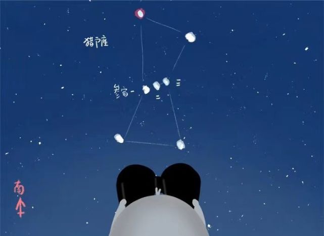 俗话说:"三星高照,新年来到",意思是说,除夕夜,著名的参宿