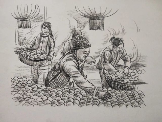 家里人忙着制作过年的糕点,饺子,让人垂涎三尺.