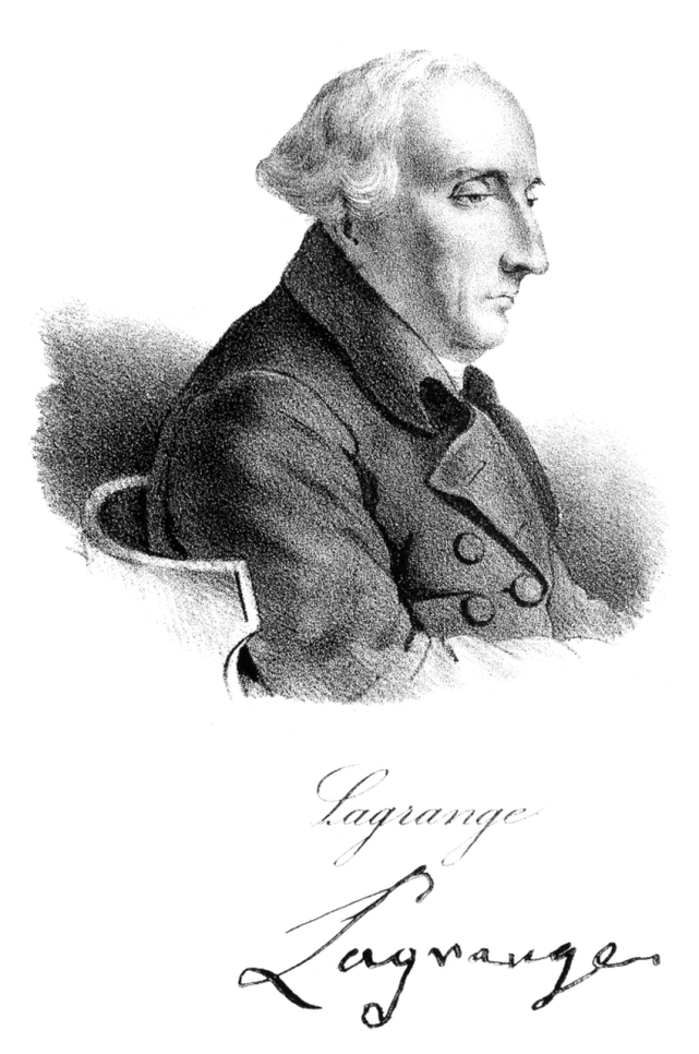 joseph-louis lagrange(约瑟夫·路易斯·拉格朗日),1736年出生在