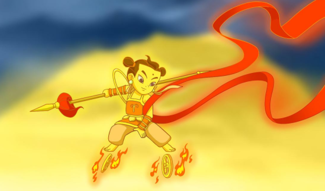 火尖枪,全名"紫焰蛇矛火尖枪",是三潭海会大神哪吒的兵器.