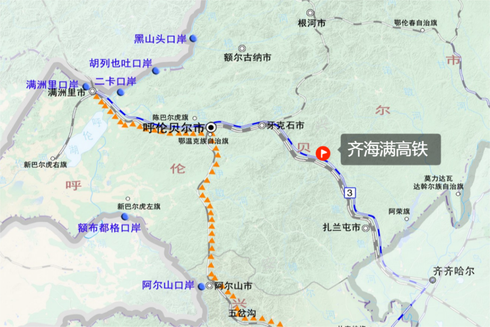 绥满高铁线路图图片