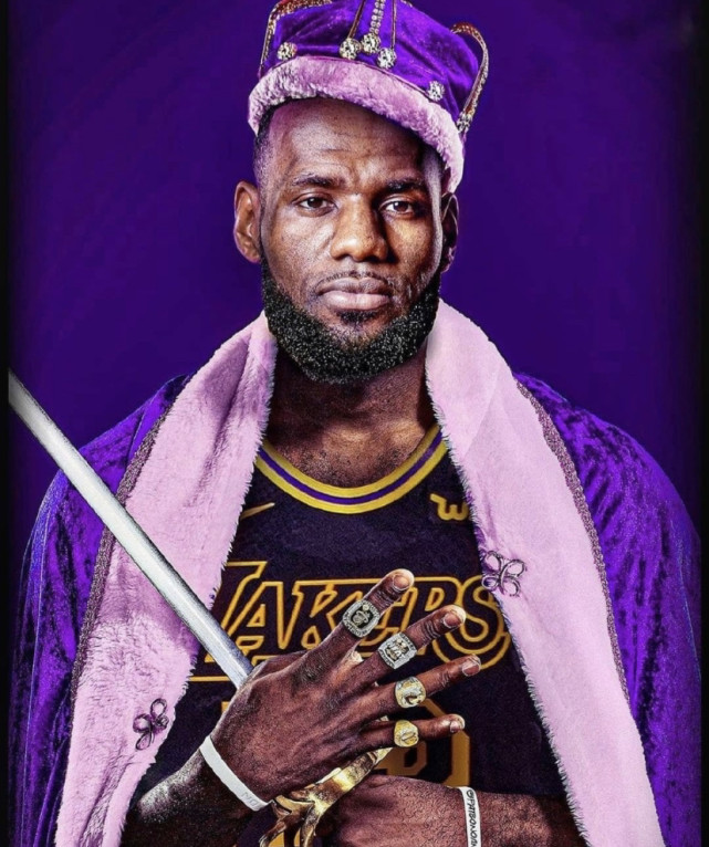 詹姆斯冠军遭质疑网友p图太扎心詹姆斯4枚冠军戒指带货