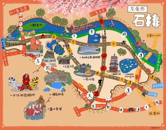 石排众多景点等您来打卡(内附旅游线路图)