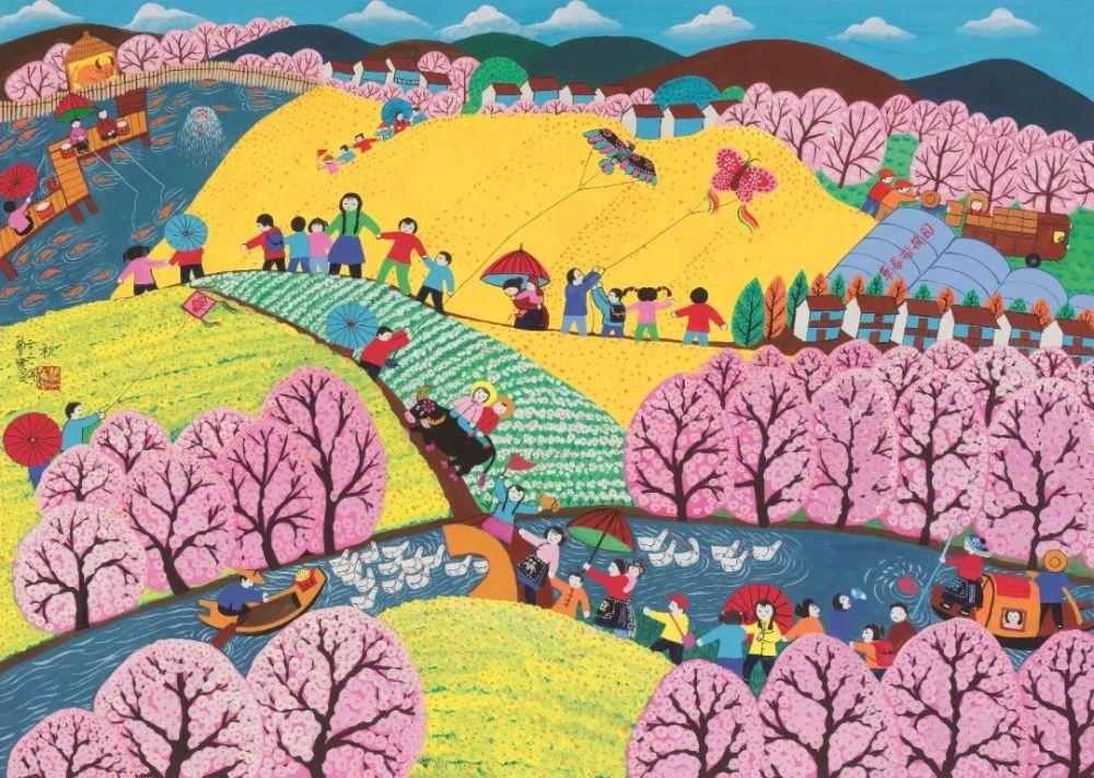 2446-《社会主义新农村》-曹秀文-上海市-76cm×108cm2447-《美丽乡村