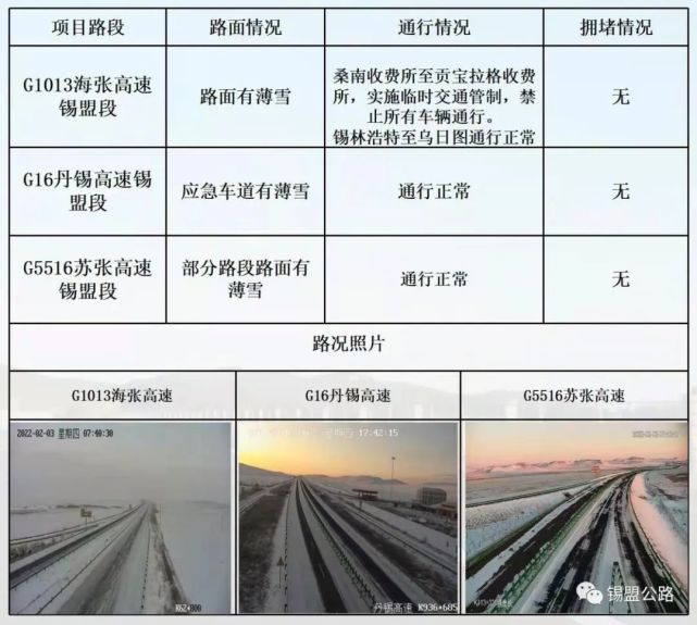 受天气影响,g1013海张高速锡盟段桑根达来南至贡宝拉格路段道路结冰