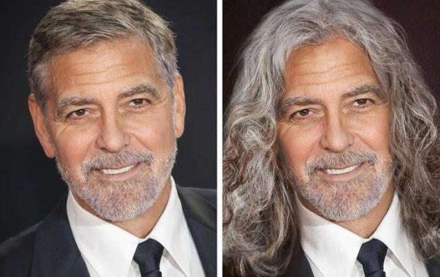 喬治克隆尼(george clooney)這髮型好像很適合他～～眼睛看起來更會