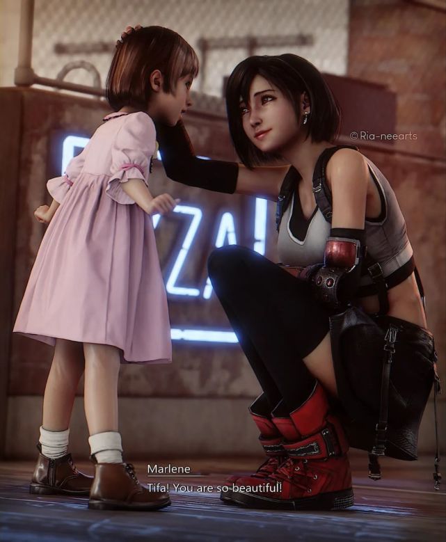 国外画师自制蒂法3d福利图性感热辣绅士很满意