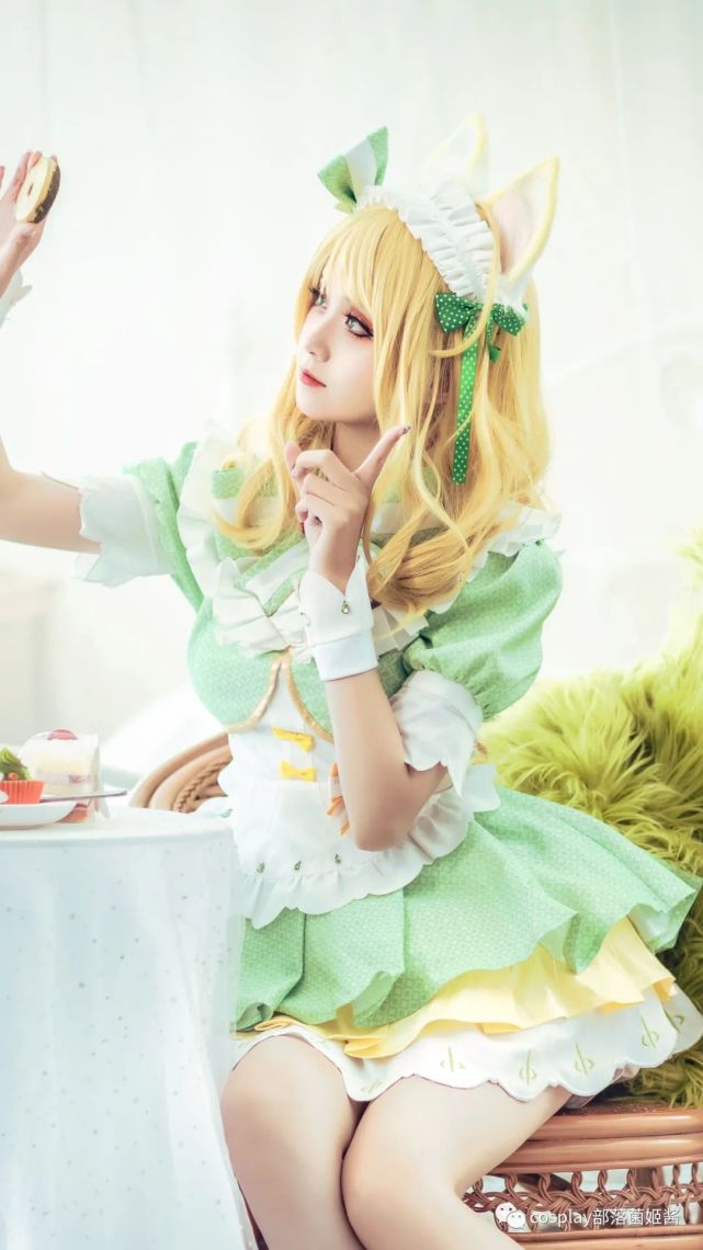 cos:王者荣耀妲己抹茶甜心cos正片@秋楚楚