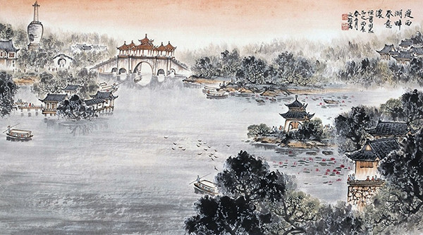 独占十五轮明月的五亭桥,是瘦西湖的标志