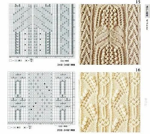 多款棒針編織花樣都是大師作品收藏起來織毛衣用的到