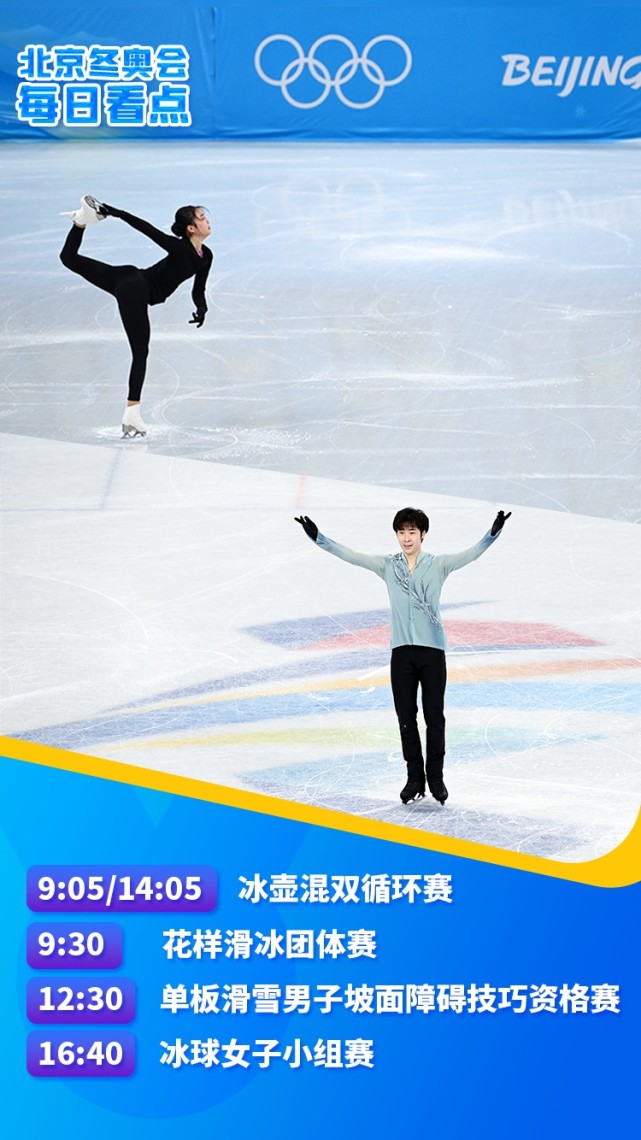 北京冬奥会6日看点:花滑团体赛继续进行丨海报