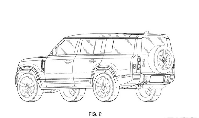 加长已成潮流路虎全新卫士130专利图曝光