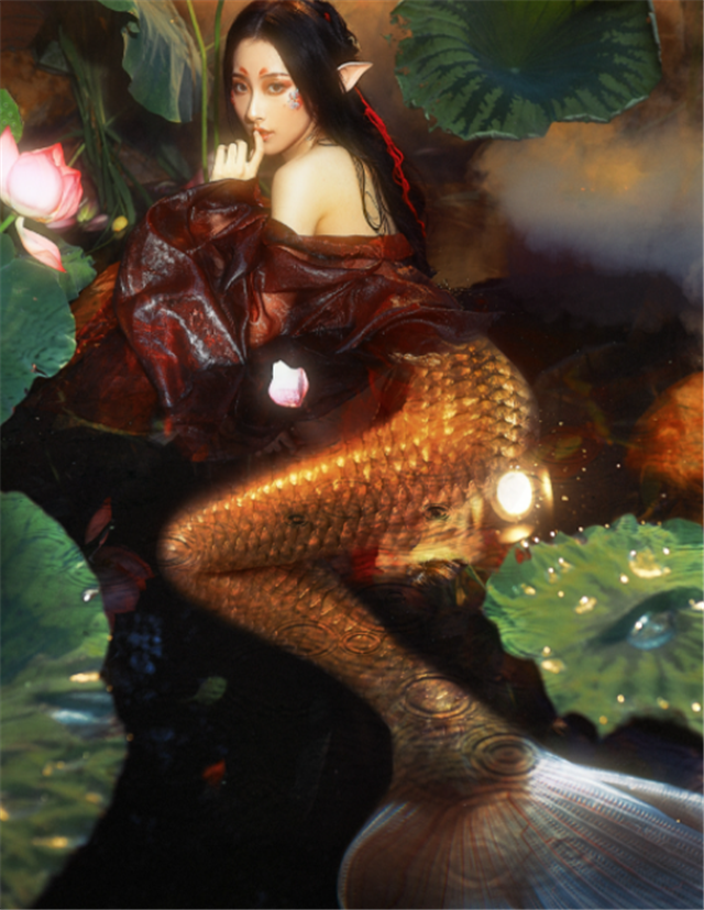 lpl大锦鲤来了女解说鼓鼓cos人鱼水下拍照太冷但结果很值