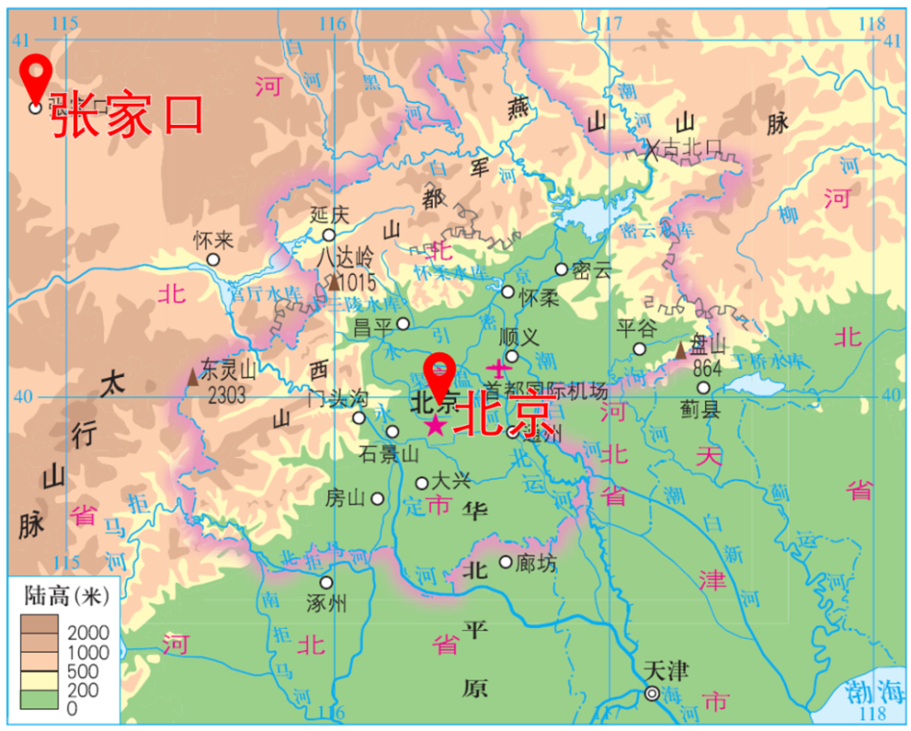 冬奥会某些项目需要在山区进行,相对适宜的城市是( )a北京 b