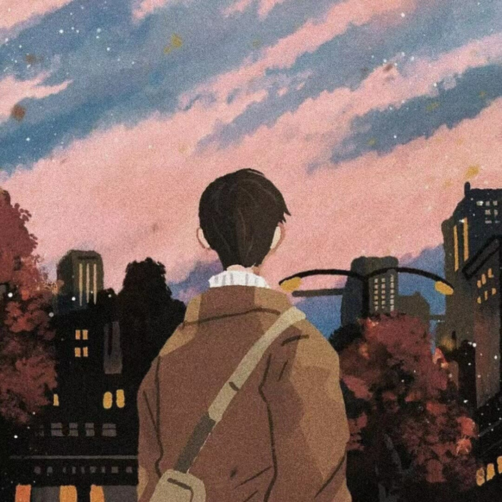 插画风动漫男生头像