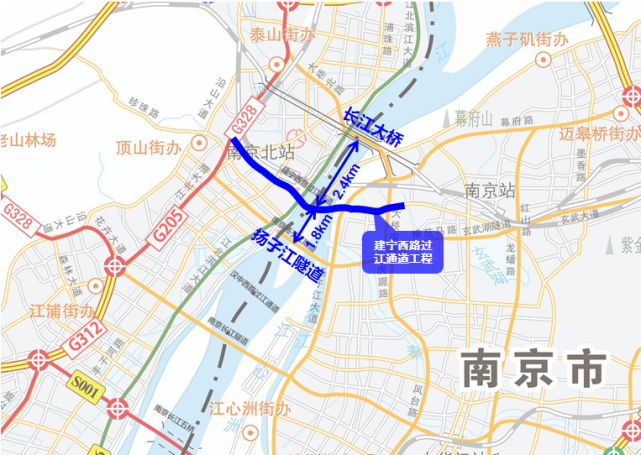 南京两条过江通道进展顺利