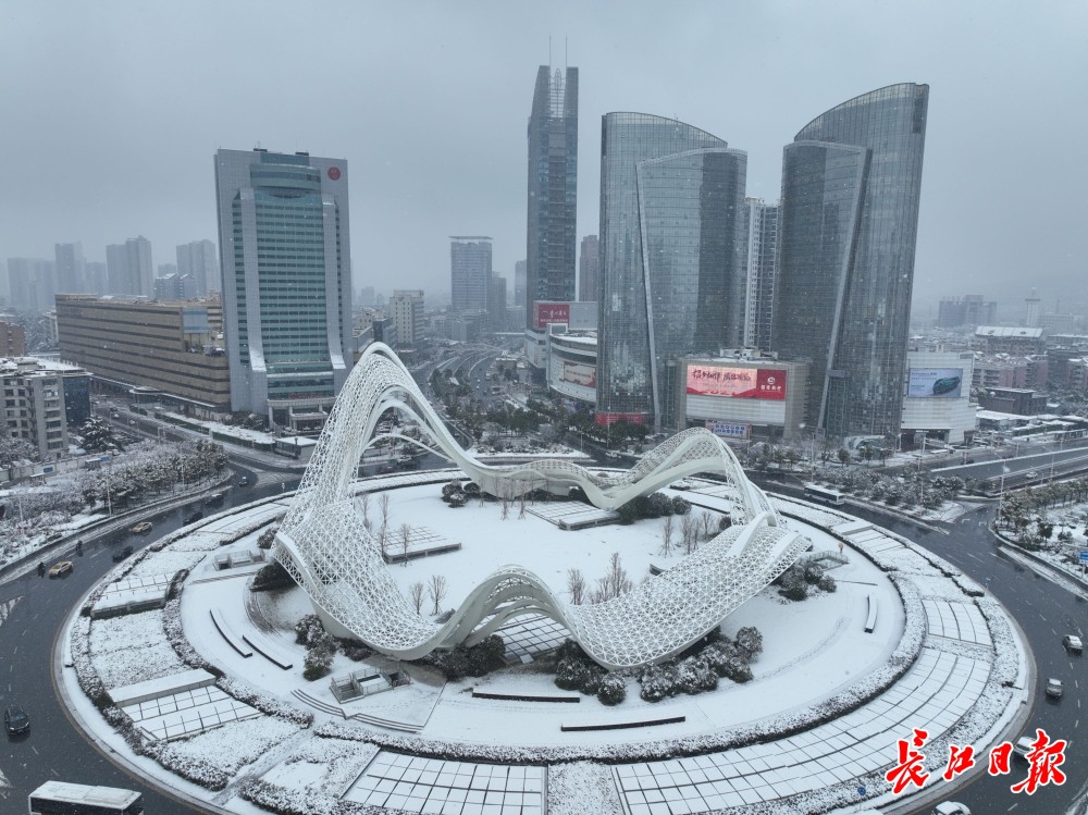 【资讯】 虎年迎初雪，武汉“银装素裹”武汉雪景,虎年银装素裹,长江日报报道